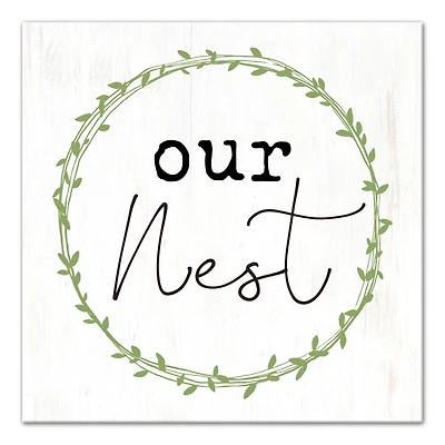Our Nest Wreath Canvas Wall Art