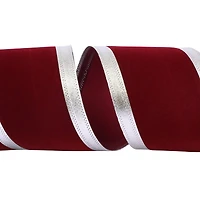 JAM Paper 4" x 10yd. Burgundy Wired Velvet Ribbon