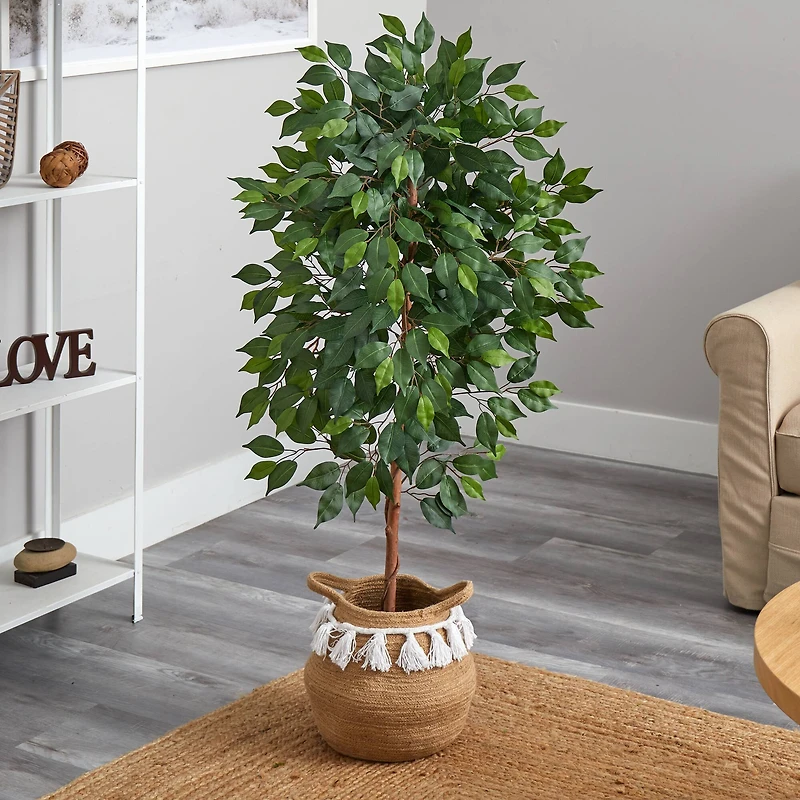 4ft. Artificial Ficus Tree with Basket