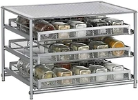 NEX™ 3-Tier 30-Bottle Metal Spice Rack with Drawer Organizer