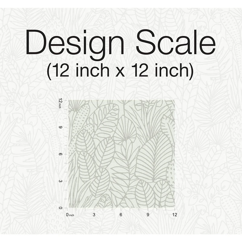 RoomMates Tropical Leaves Sketch Peel & Stick Wallpaper