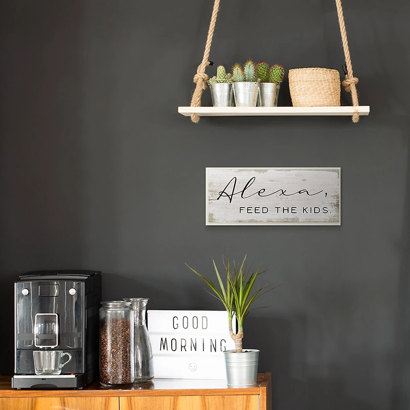 Stupell Industries Alexa Feed the Kids Wall Plaque
