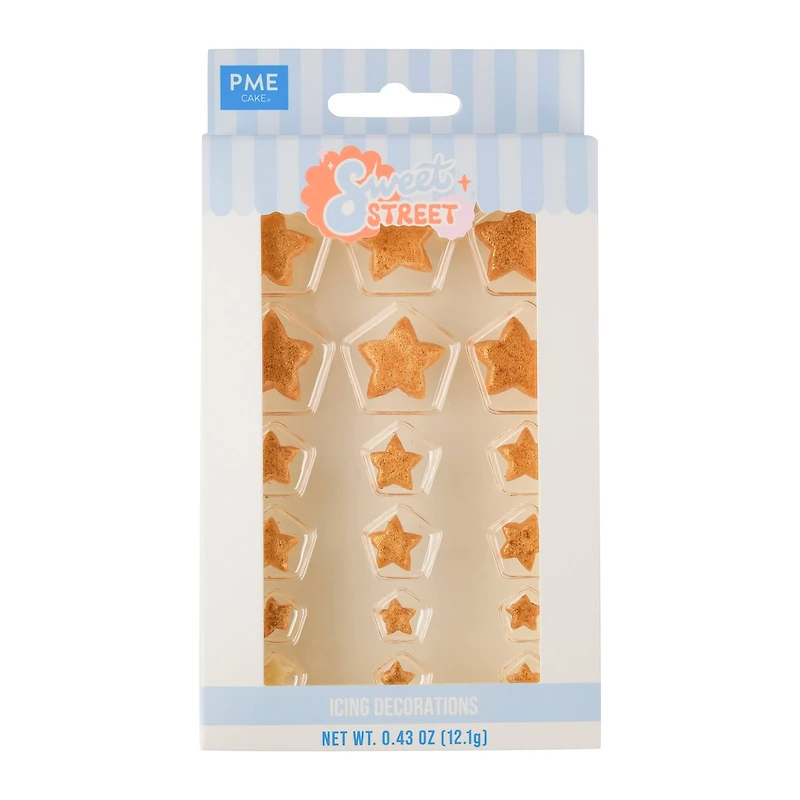 PME Cake Sweet Street™ Gold Stars Icing Decorations