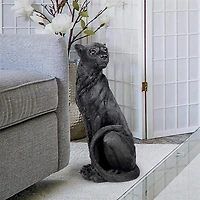 Design Toscano 22.5" Pensive Panther Black Jaguar Statue