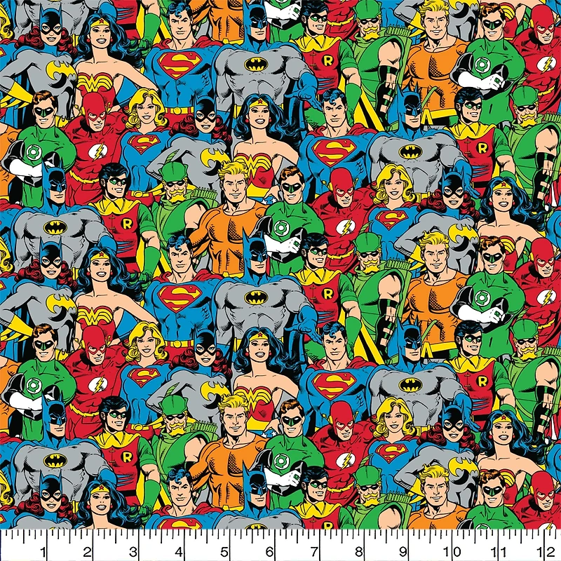 Camelot® Fabrics DC Comics Packed Characters Cotton Fabric