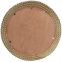 CosmoLiving by Cosmopolitan Brass Metal Ball Wall Mirror with Beaded Detailing 32" x 1" x 32"