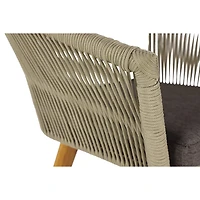 Light Brown Modern Outdoor Dining Chair Set