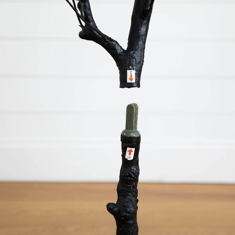 4ft. Artificial Halloween Black Eucalyptus Tree