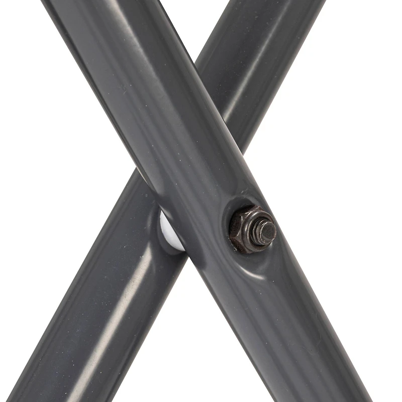 Household Essentials Gray Frame with Black Straps Luggage Rack