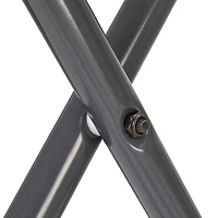 Household Essentials Gray Frame with Black Straps Luggage Rack