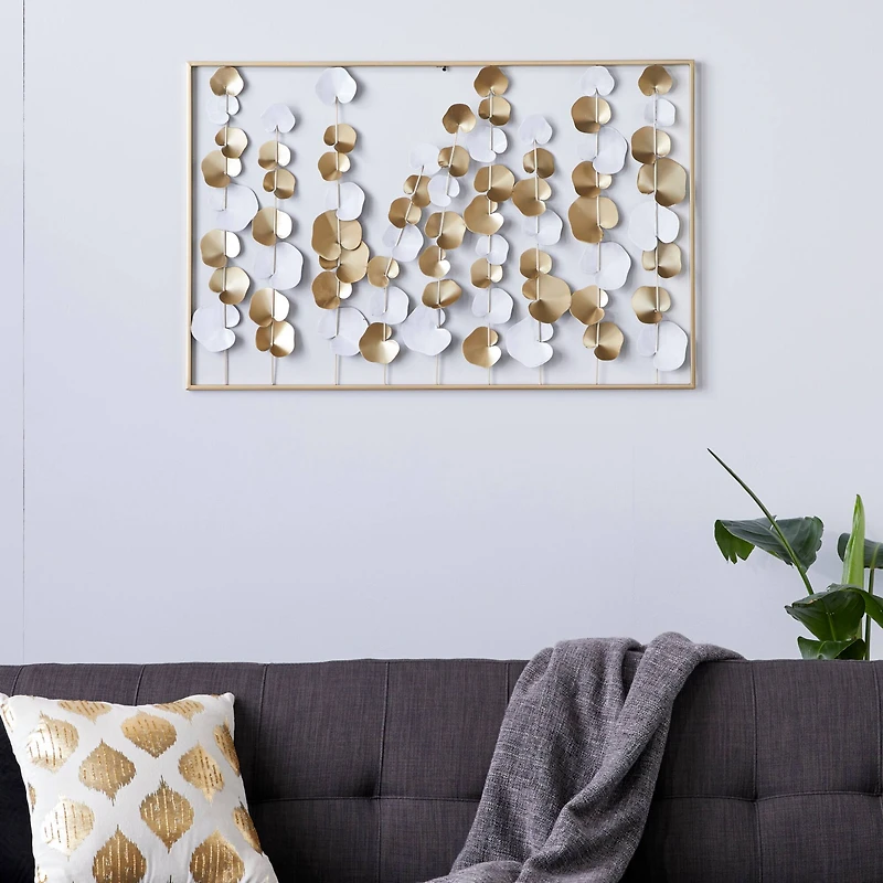 40" Gold Metal Modern Wall Décor