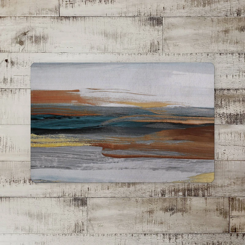 18" x 27" Navy & Rust Floor Mat