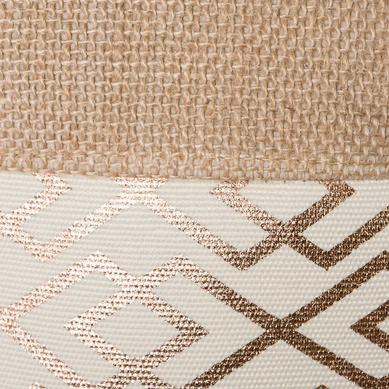 Large Bronze Burlap Diamond Round Bin