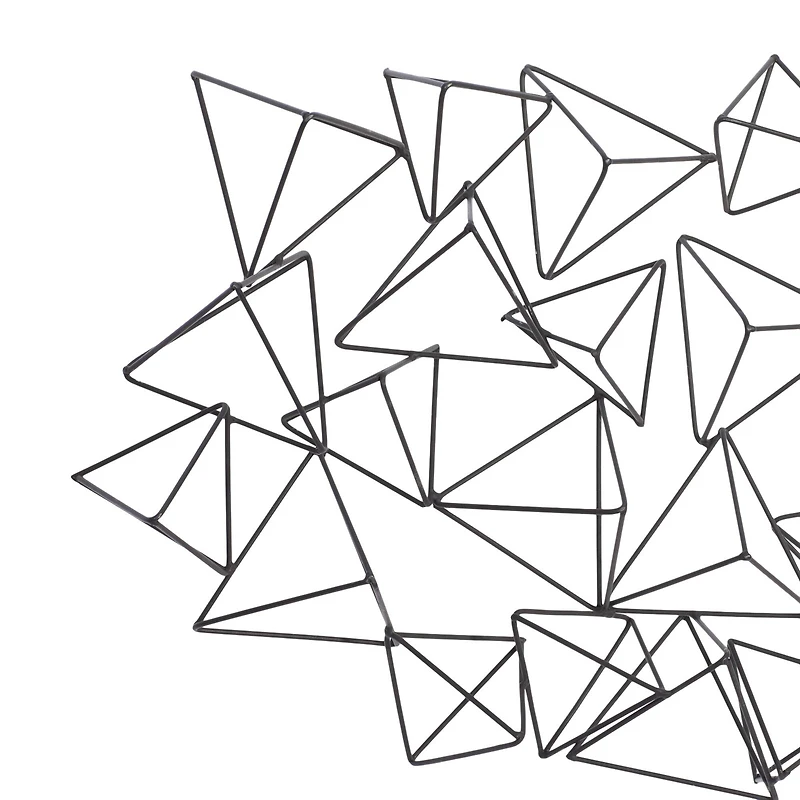 Black Geometric Modern Metal Wall Décor
