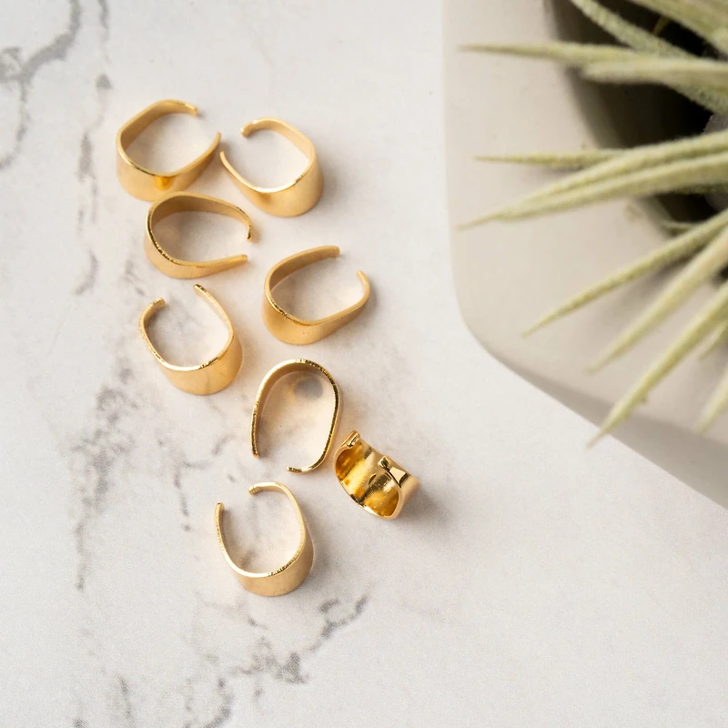 10mm 18K Gold-Plated Pinch Bails by Bead Landing™