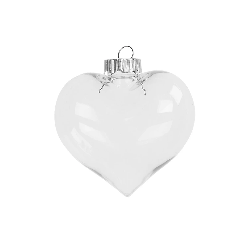 4 Pack 4" Clear DIY Plastic Heart Ornaments by Make Market®