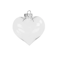 4 Pack 4" Clear DIY Plastic Heart Ornaments by Make Market®
