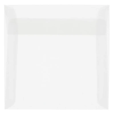 JAM Paper 8" x 8" Square Translucent Vellum Invitation Envelopes