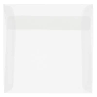 JAM Paper 8" x 8" Square Translucent Vellum Invitation Envelopes