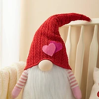 Glitzhome® 25.5" Valentine's Standing Fabric Gnome Décor