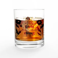 11oz. Happy for Every Little  Beautiful Thing Whiskey Glass