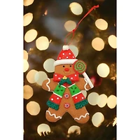 Wizardi 4.72" Gingerbread Man Christmas Ornament