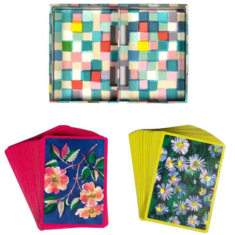 eeBoo Piece & Love Roses & Asters Playing Card Decks