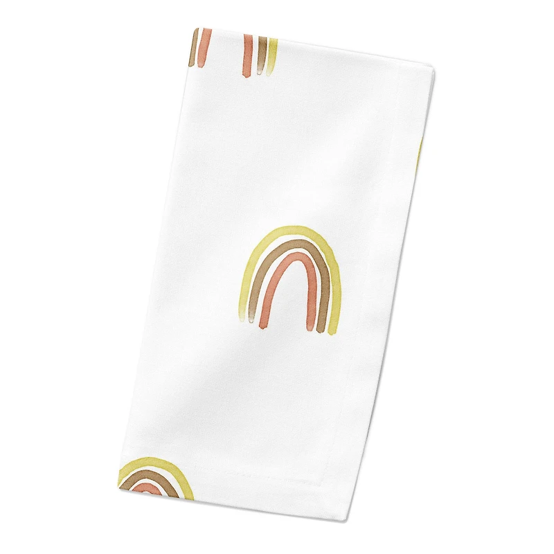 Random Rainbow Pattern 10" x 10" Cotton Twill Napkin