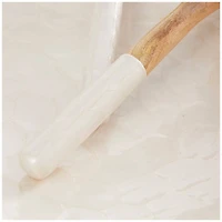 Mango Wood Decorative Bowl with Serving Utensils Set