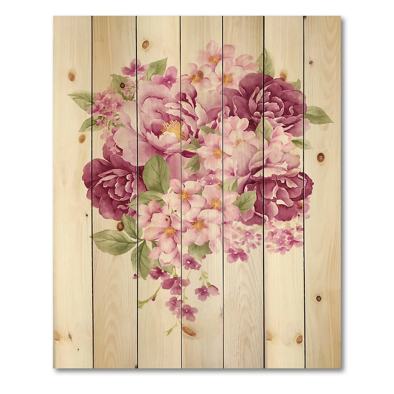 Designart - Pink Retro Flowers