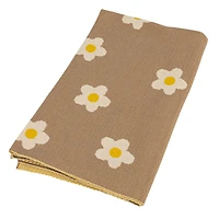 Hello Honey® Brown & White Flowers Cotton Knit Baby Blanket