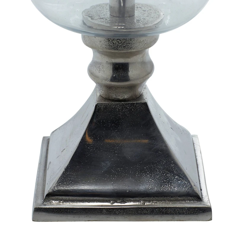 17" Silver Traditional Candle Holder