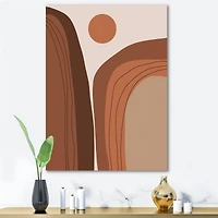 Designart - Abstract Terracotta Sunset Mountain Landscape