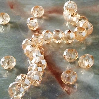 Champagne Glass Faceted Rondelle Beads by Bead Landing