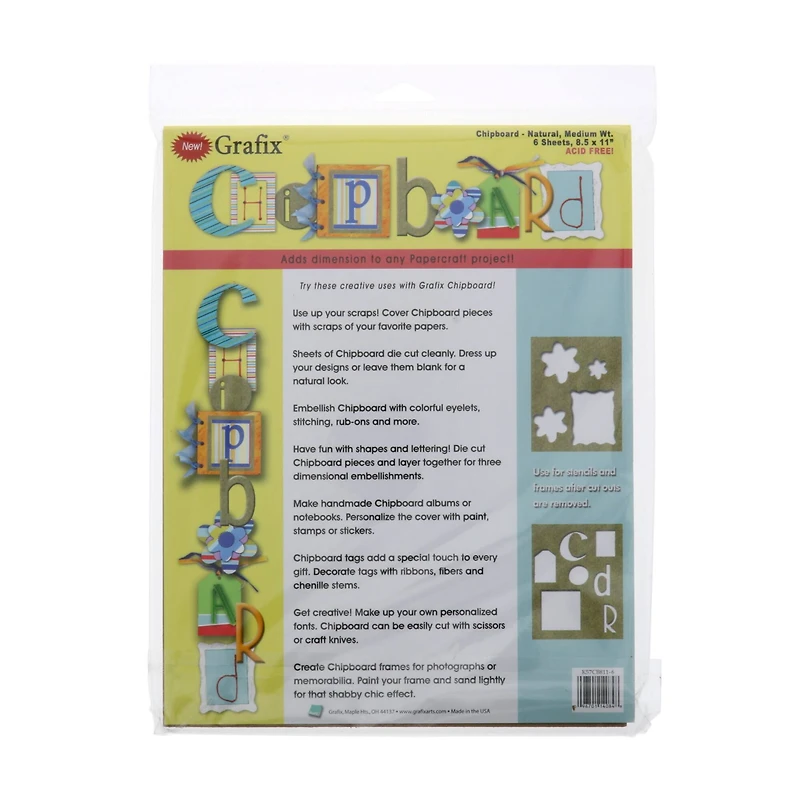 Grafix® 8.5" x 11" Chipboard, 6ct.