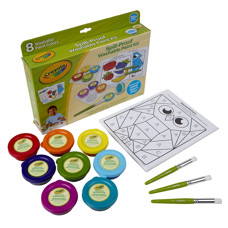 Crayola® Spill-Proof Washable Paint Kit
