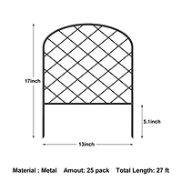 NEX 27ft. Black Rhombic Garden Fence