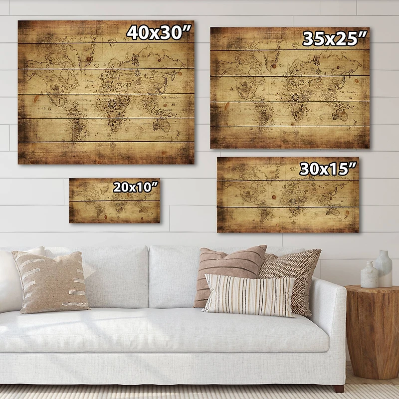 Designart - Ancient Map of The World IV