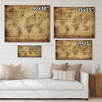 Designart - Ancient Map of The World IV