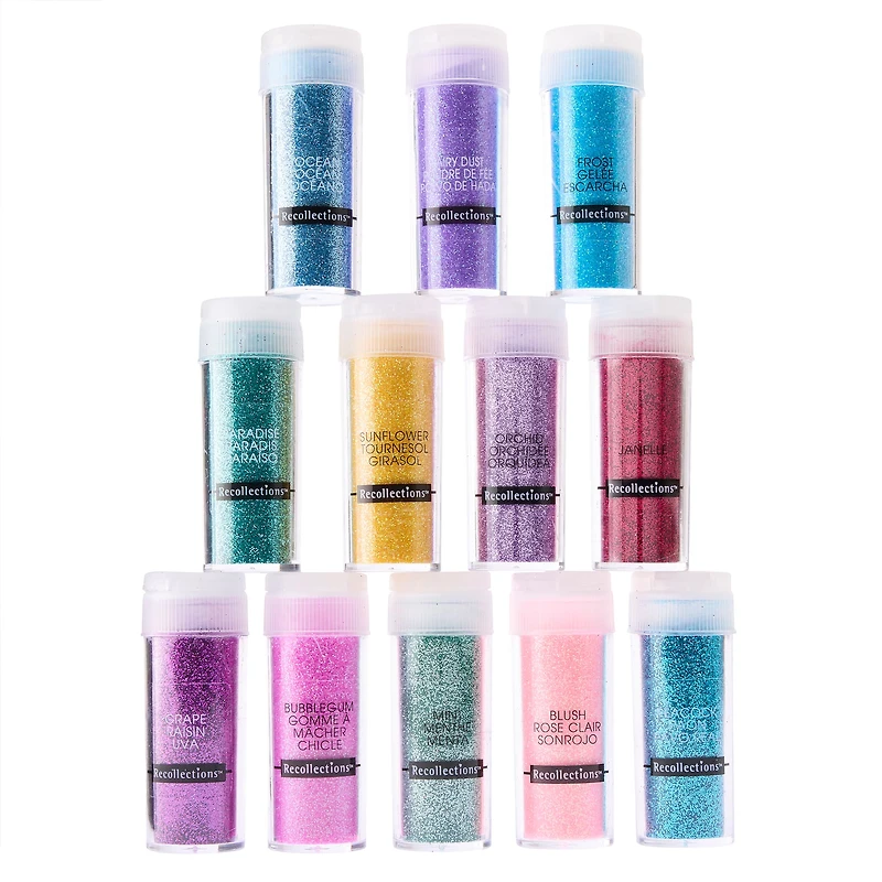 9 Packs: 12 ct. (108 total) Party Extra Fine Glitter Set by Recollections™