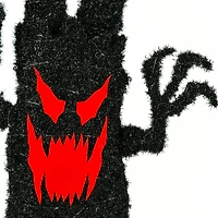 48'' Pre-Lit Frightening Face Halloween Tree