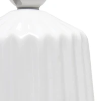 Simple Designs 17.4" Off White Pleated Base Table Lamp
