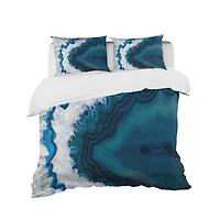 Designart 'Strick & Bolton Villere 'Blue Brazilian Geode' Bedding Set