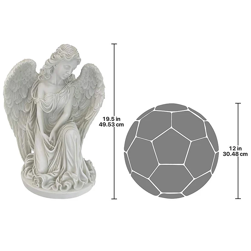 Design Toscano 19" Quiet Countenance Praying Angel Garden Statue