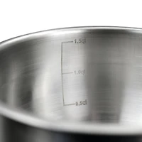 Martha Stewart Everyday 1.5qt. Stainless Steel Mixing Bowl with Plastic Lid