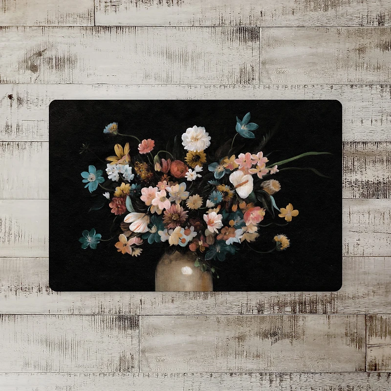 Gloomy Florals in Vase 27" x 18" Floor Mat