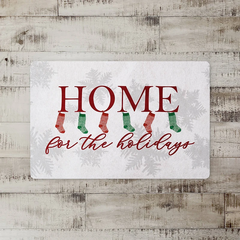 Home for the Holidays Stockings Floor Mat