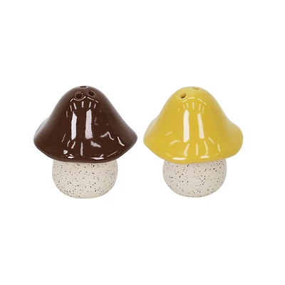 Mini Mushroom Ceramic Salt & Pepper Shaker Set by Ashland®