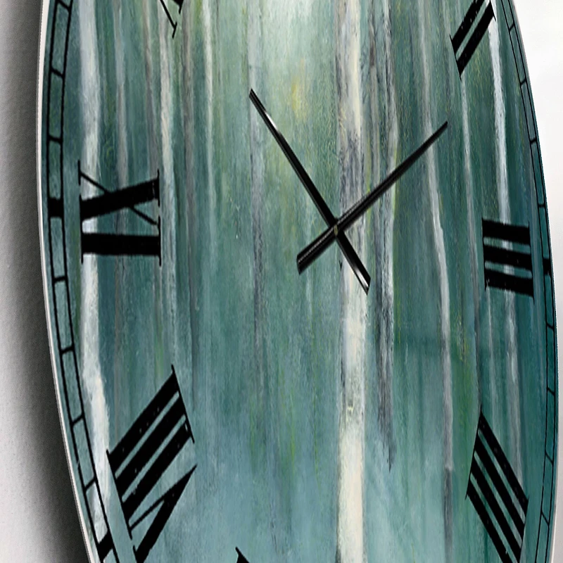 Designart 'Green Forest Dream Farmhouse Wall Clock