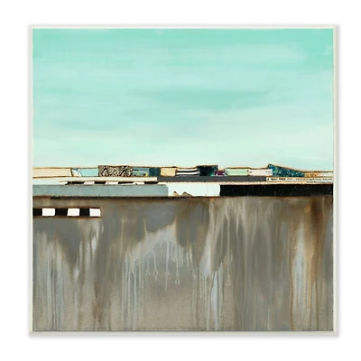 Stupell Industries Urban Landscape Collage Unique Patterned Shapes Wood Wall Plaque